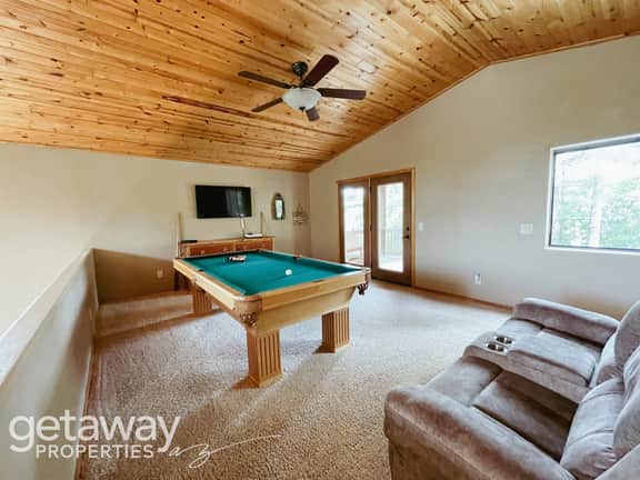 Pool Table Pet-Friendly BBQ Grill Fireplace